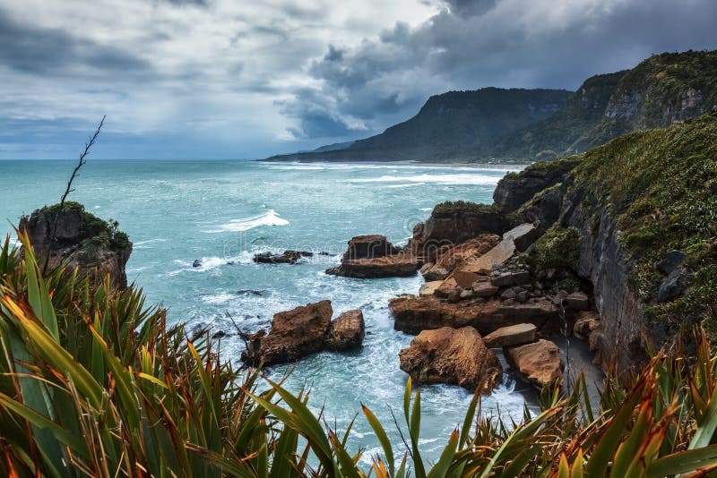 Punakaiki Coastline in New Zealand. Punakaiki Coastline in New Zealand