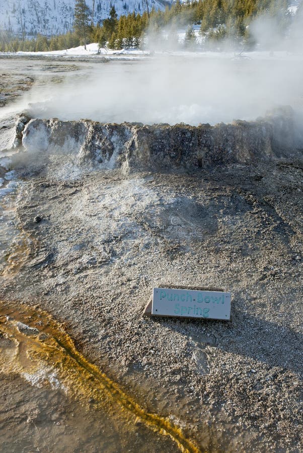 Punch Bowl Spring, Winter, Yellowstone NP Stock Photo Image of remote