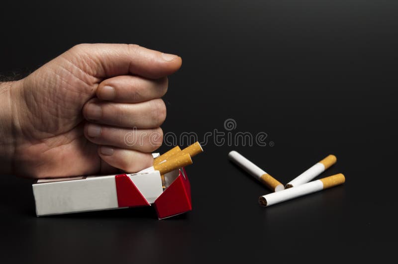 Punch in cigarettes stock photo. Image of issues, toxic 22556466