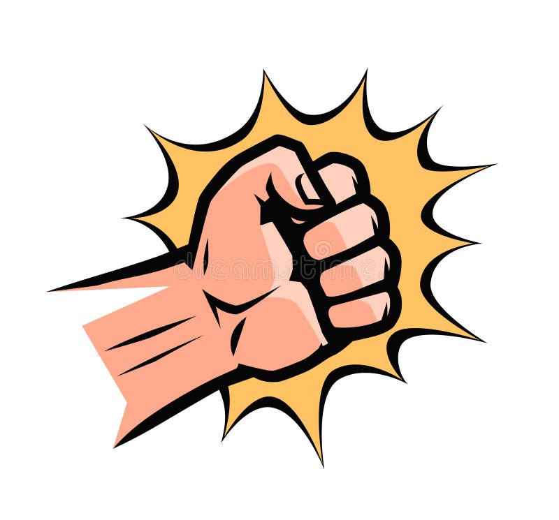 Punch, Pop Art Retro Comic Style. Clenched Fist, Cartoon Vector Illustration Stock Vector - Illustration of erode, fist: 149033115 Punch, Pop Art Retro Comic Style. Clenched Fist, Cartoon Vector Illustration Stock Vector - Illustration of erode, fist: 149033115