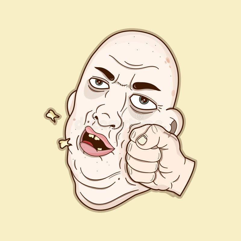 Punched in The Face stock vector. Illustration of violent 75097919