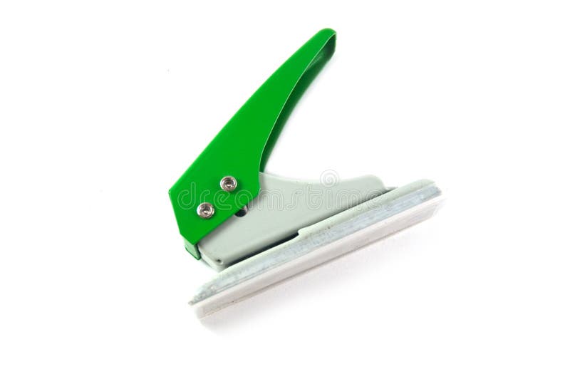 Hole Puncher With Credit Card Stock Photo Image of black, card 30385112