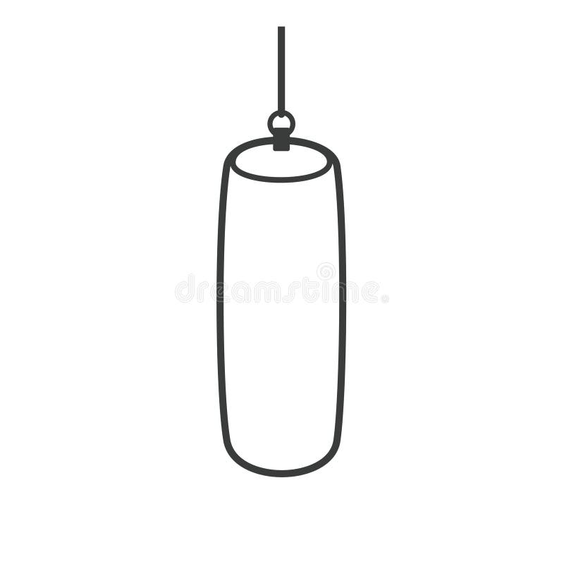 Punching Bag Simple Outline Icon Vector Illustration Stock Vector