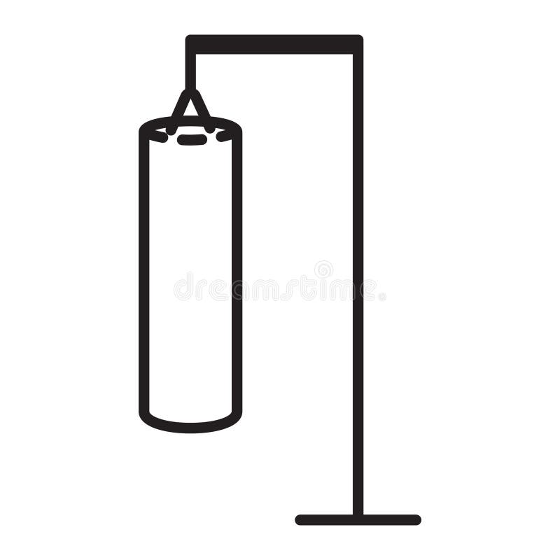 Punching Bag. Vector Illustration Decorative Design Stock Vector