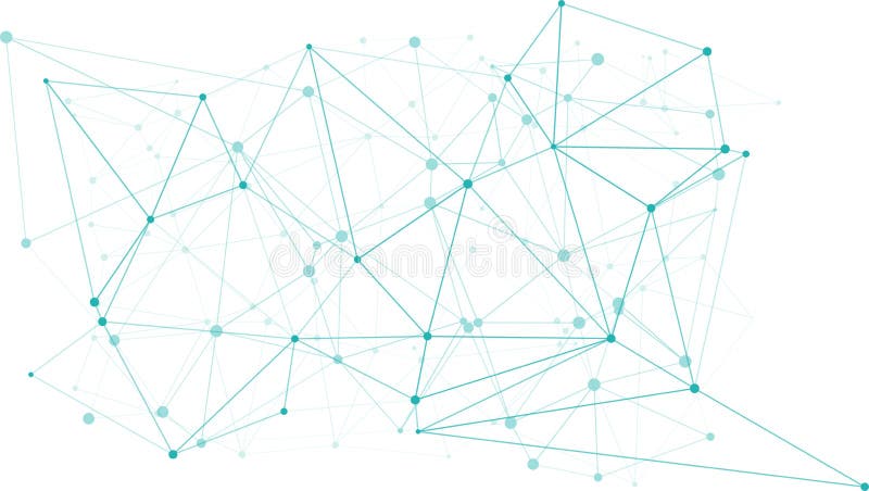 Puncte de rețea geometrică de inovare cu fire abstracte conectate la model royalty free illustration