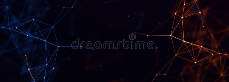 Puncte și linii de conexiune digitală abstract. context tehnologic. structură conexiune rețea. efect plexie 3d royalty free stock images