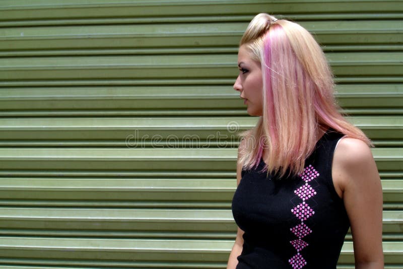 Punk Girl Posing/Green Door