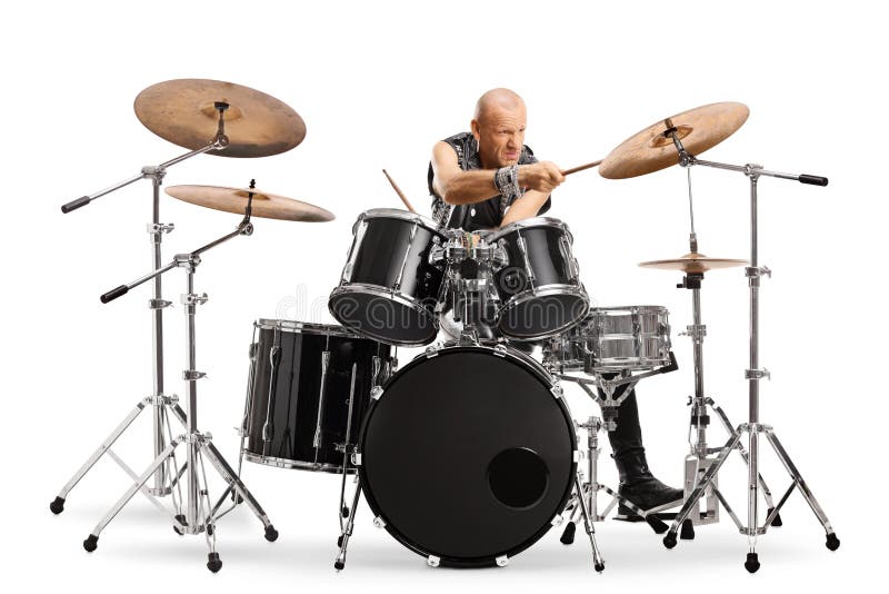 Punk playing drums stock photo. Image of percussion 168854288