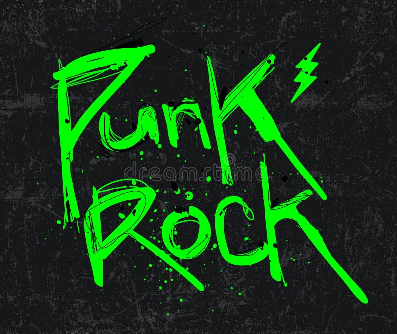 The Word Punk Written In Grunge Cutout Style Stock Vector