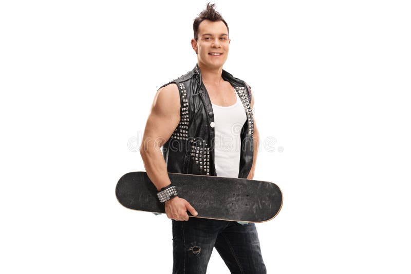 Punk Rocker Holding Skateboard Stock Photos Free & RoyaltyFree Stock