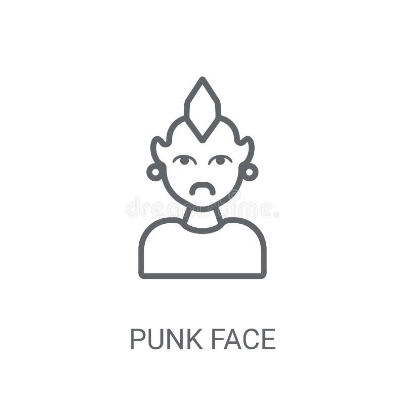 Punkrockframsidasymbol Moderiktigt begrepp för punkrockframsidalogo på vit backgroun stock illustrationer Punkrockframsidasymbol Moderiktigt begrepp för punkrockframsidalogo på vit backgroun stock illustrationer