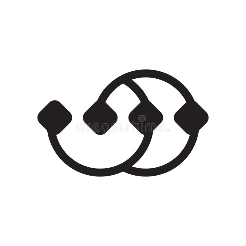 Punkter förband tecknet och symbol för diagramsymbolsvektor på w stock illustrationer Punkter förband tecknet och symbol för diagramsymbolsvektor på w stock illustrationer