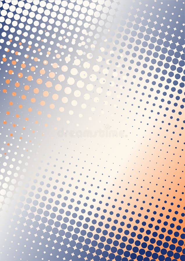 Punktiert blaue Orange des Hintergrundes b vektor abbildung