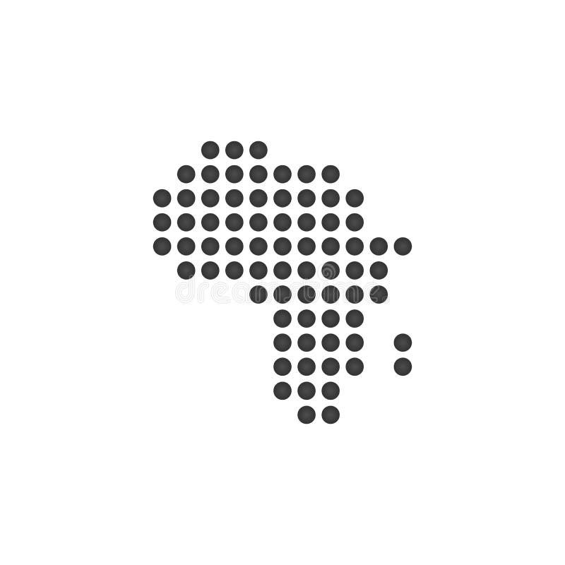 punktierte Karte von Afrika-Ikone, Vektorillustration lokalisiert auf weißem Hintergrund lizenzfreie abbildung punktierte Karte von Afrika-Ikone, Vektorillustration lokalisiert auf weißem Hintergrund lizenzfreie abbildung