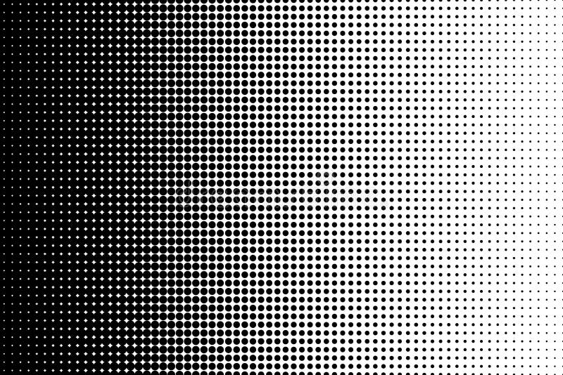 Punktperforation. Halbtonmuster. verblasster Hintergrund. Rauschabstufung. schwarzes Muster isoliert auf weißem Hintergrund lizenzfreie abbildung