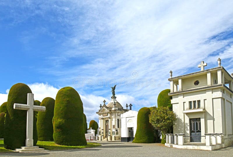 Punta Areny, Chile Dec 22, 2017 Sceny przy cmentarzem Punta Arenas, jawny cmentarz miasto Punta Arenas, Chile obraz stock Punta Areny, Chile Dec 22, 2017 Sceny przy cmentarzem Punta Arenas, jawny cmentarz miasto Punta Arenas, Chile obraz stock