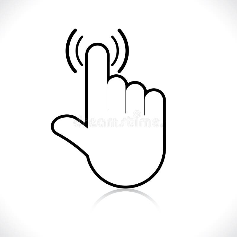 Puntatore dell'icona della mano Puntatore dell'icona della mano