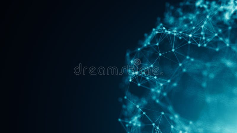 Abstract connection dots. Technology background. Digital drawing blue theme. Network concept 3d rendered. Abstract connection dots. Technology background. Digital drawing blue theme. Network concept 3d rendered