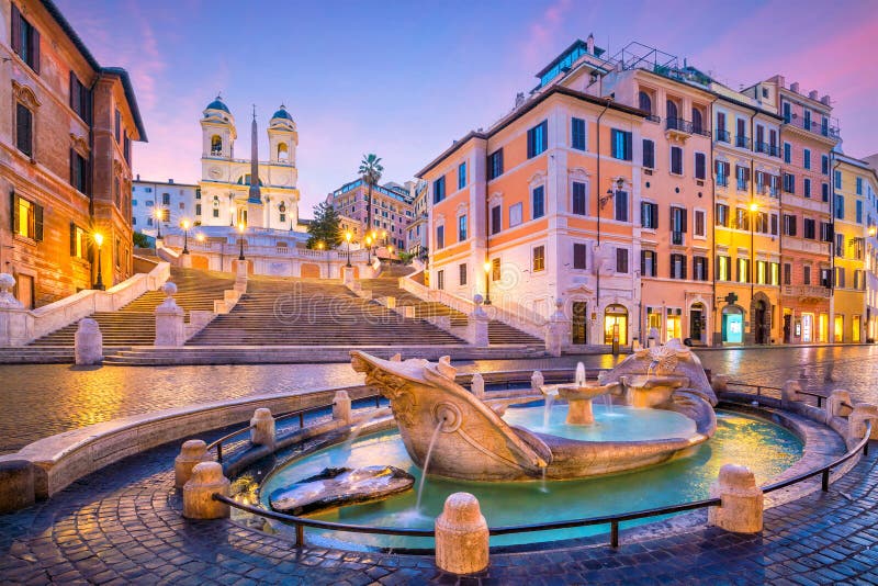 Punti spagnoli di mattina, Roma fotografie stock libere da diritti Punti spagnoli di mattina, Roma fotografie stock libere da diritti