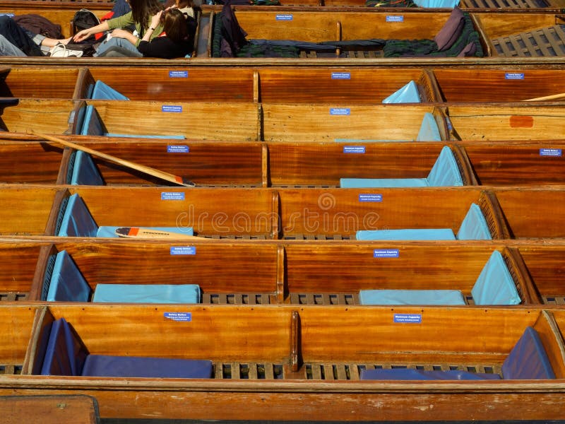 Punting on River Cam stock photography
