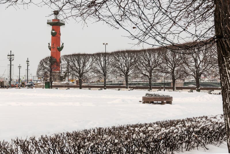 Punto di riferimento rostrale della colonna di San Pietroburgo immagine stock libera da diritti Punto di riferimento rostrale della colonna di San Pietroburgo immagine stock libera da diritti