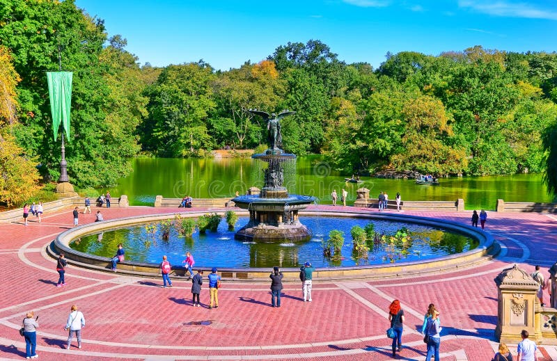 Punto di vista di Bethesda Fountain nel Central Park, New York fotografia stock Punto di vista di Bethesda Fountain nel Central Park, New York fotografia stock