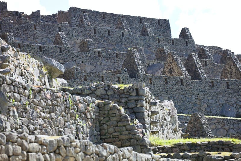Punto di vista di Inca City antico di Machu Picchu, Perù immagine stock Punto di vista di Inca City antico di Machu Picchu, Perù immagine stock