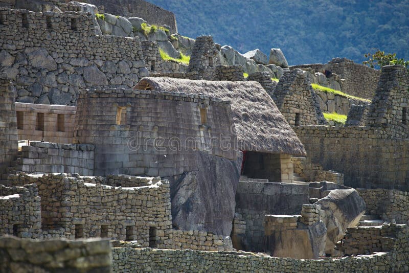 Punto di vista di Inca City antico di Machu Picchu, Perù fotografie stock Punto di vista di Inca City antico di Machu Picchu, Perù fotografie stock