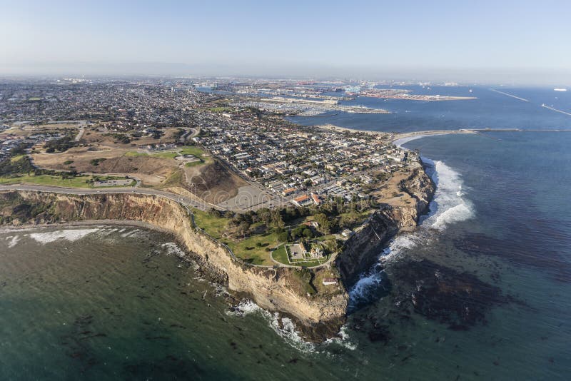 Punto Fermin San Pedro Aerial a Los Angeles California fotografia stock Punto Fermin San Pedro Aerial a Los Angeles California fotografia stock