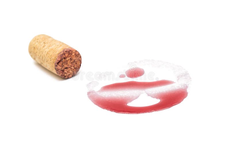 Punto rojo del vino con el corcho fotografía de archivo Punto rojo del vino con el corcho fotografía de archivo