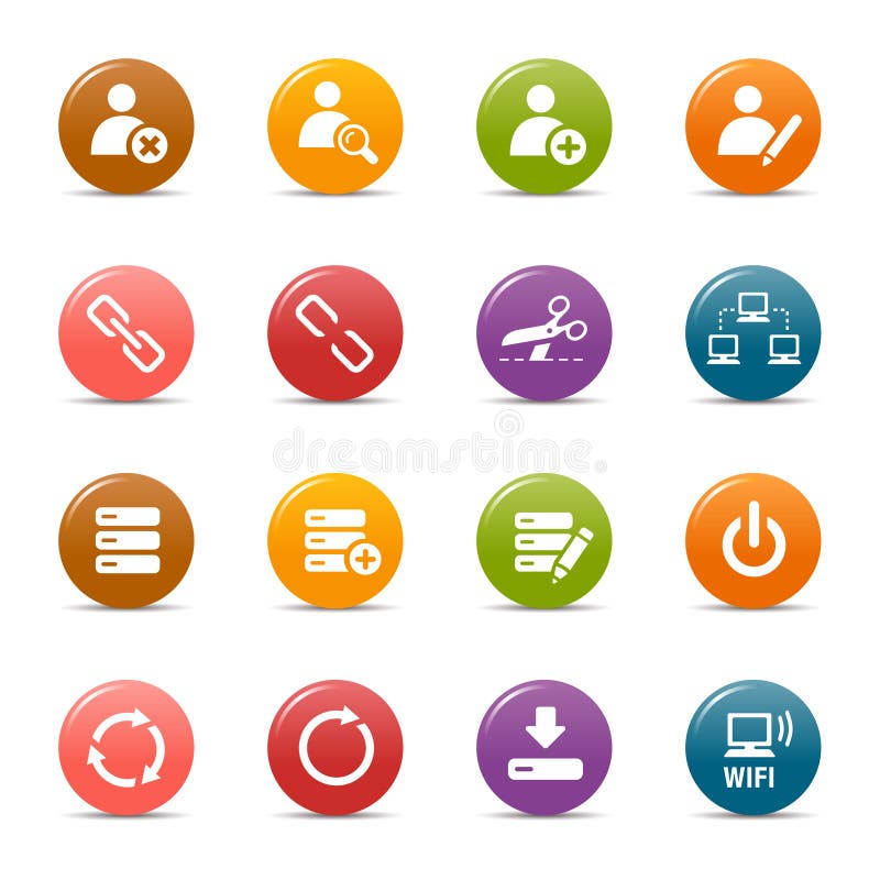 Puntos coloreados - iconos clásicos del Web libre illustration Puntos coloreados - iconos clásicos del Web libre illustration