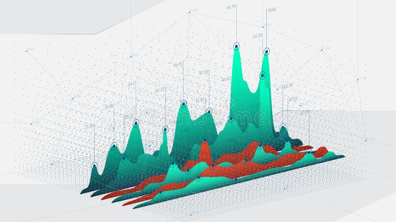 Puntos de conexión abstracta de telón de fondo de la tecnología, gráficos de datos de infografía futurista, innovación en concept libre illustration
