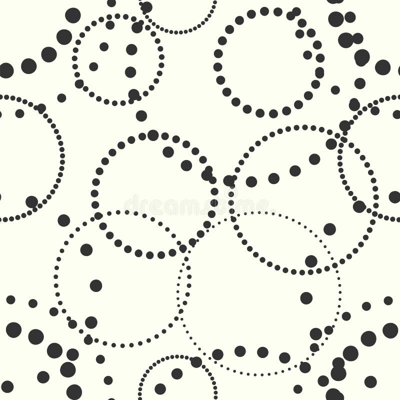 Puntos negros dispuestos en círculos Modelo inconsútil del vector ilustración del vector Puntos negros dispuestos en círculos Modelo inconsútil del vector ilustración del vector