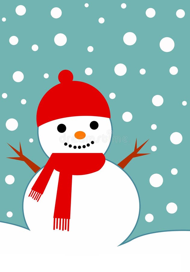 Pupazzo di neve illustrazione vettoriale Pupazzo di neve illustrazione vettoriale