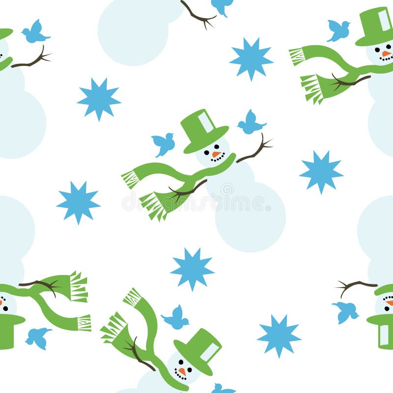 Download Pupazzo di neve illustrazione vettoriale. Illustrazione di uccelli - 7305638
