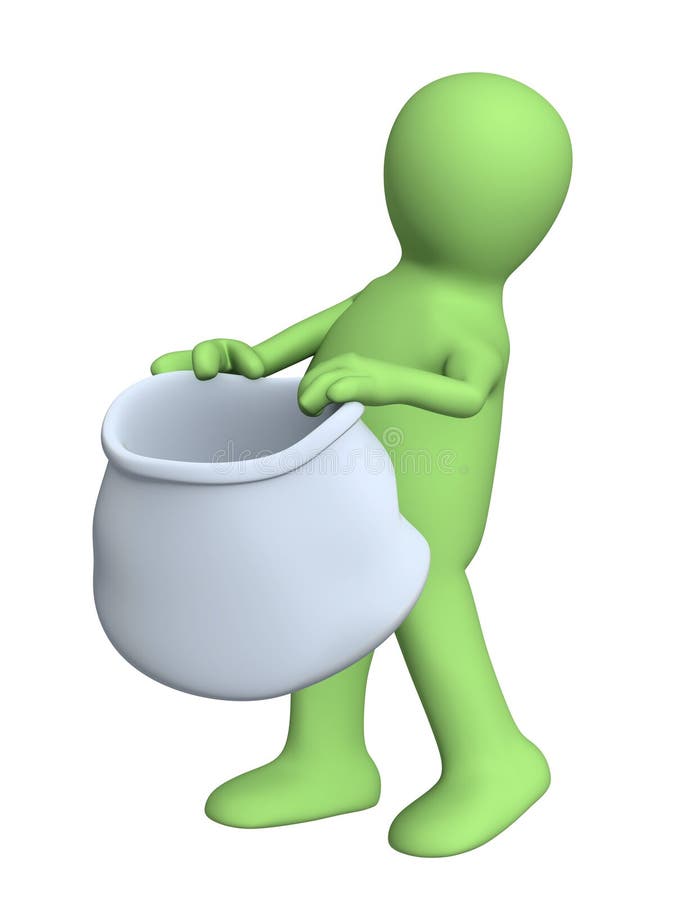 Puppet with bag stock illustration