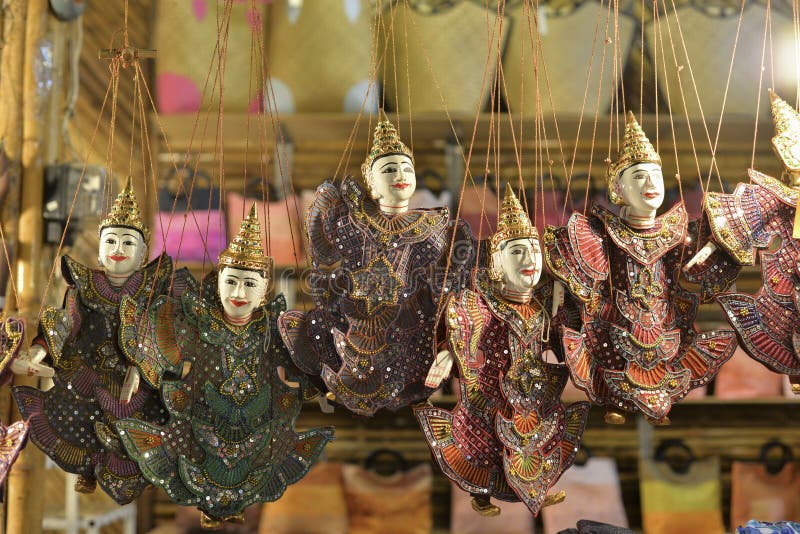 Puppet toy at Angkor Cambodia. Little marionette stock images, royalty-free photos and pictures