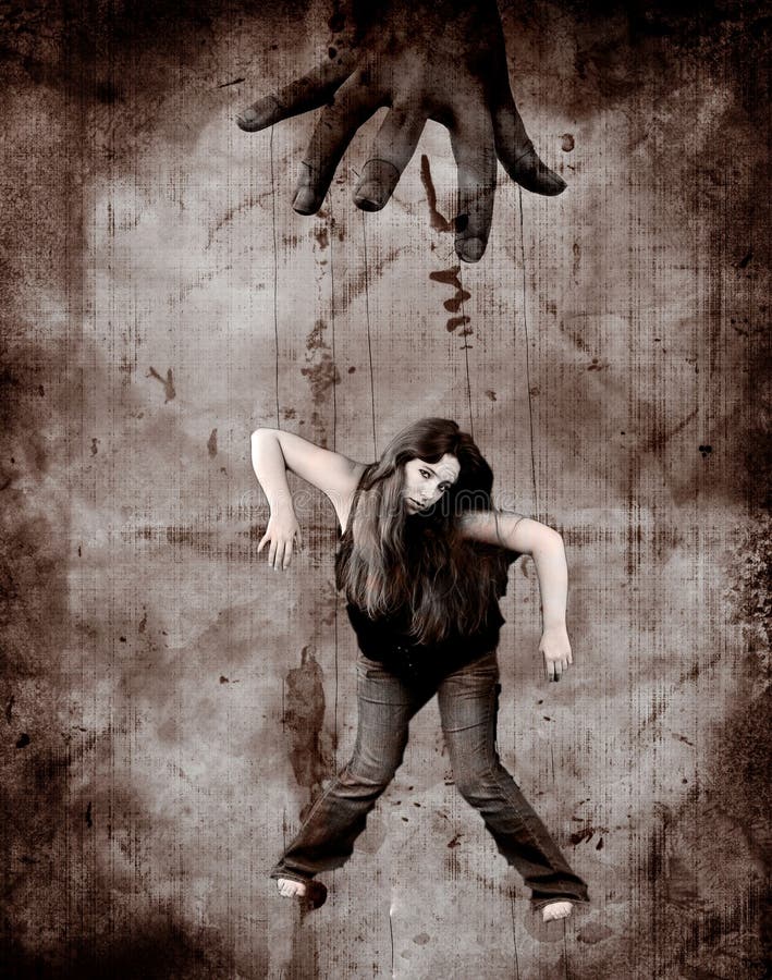 Puppeteer manipulate woman on ropes 21468970 PNG