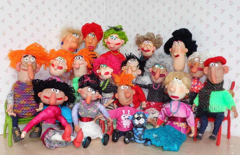Cold porcelain clay sculpted puppets. Cold porcelain clay sculpted puppets