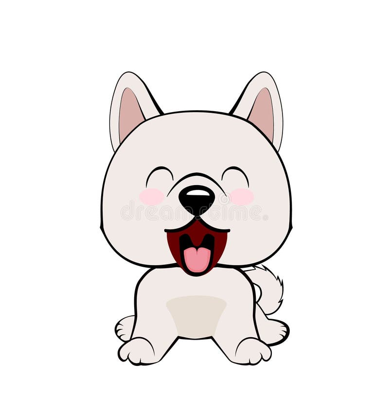 Puppy Character with Open Mouth, Cute Funny Terrier Vector Illustration  Stock Vector - Illustration of humorous, background: 124763474