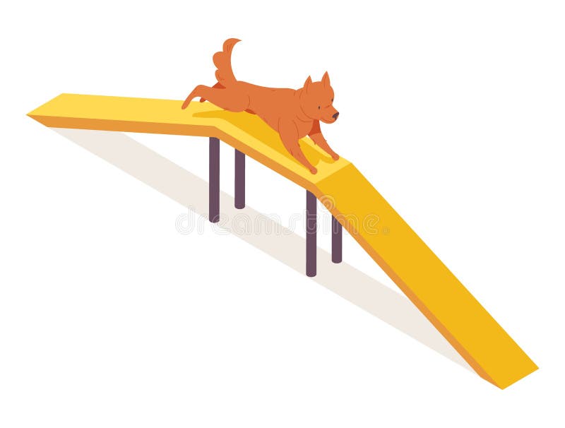 https://thumbs.dreamstime.com/b/puppy-running-over-dog-walk-rump-agility-equipment-isometric-orange-pet-character-happy-drawn-active-lovely-202948521.jpg