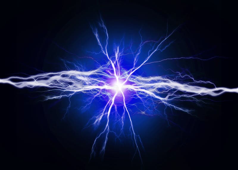 Pure energy and electricity with blue bolts power background. Pure energy and electricity with blue bolts power background