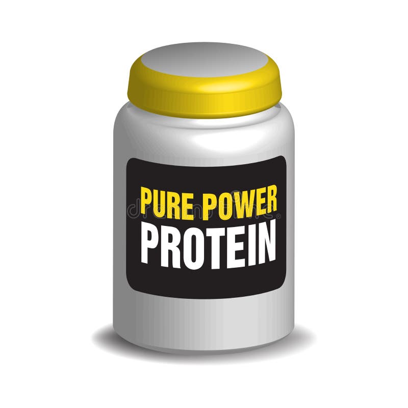 Pure power protein vector illustration