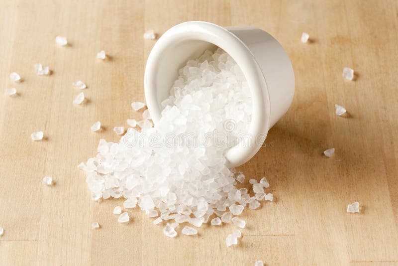 Pure White Sea Salt for Cooking Stock Image Image of granular, white