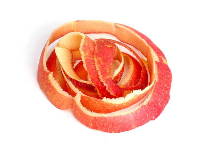 Purified Red Apple Peel is a Ring. Stock Photo Image of twist