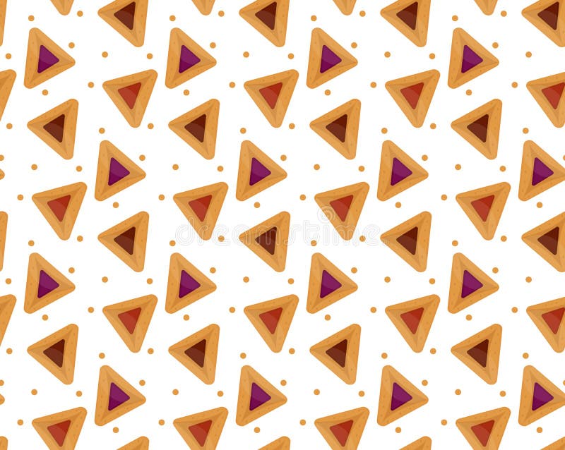 Purim hamantaschen le modèle sans couture Plat traditionnel juif les vacances de fond sans fin, texture, papier peint illustration libre de droits Purim hamantaschen le modèle sans couture Plat traditionnel juif les vacances de fond sans fin, texture, papier peint illustration libre de droits