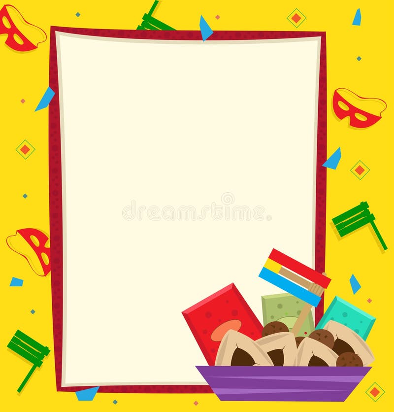 Purim notatka royalty ilustracja Purim notatka royalty ilustracja