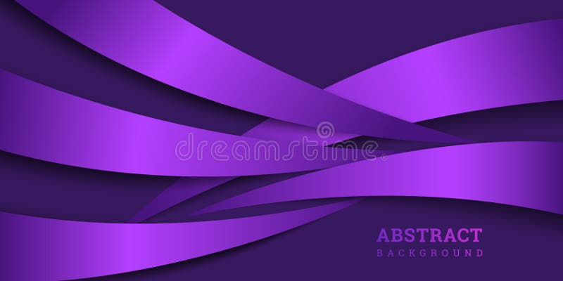 Purple Abstract Background 3D. Violet Backdrop with Ribbons. Vector  Illustration in Paper Cut Style Stock Vector - Illustration of abstract,  elegant: 222165017