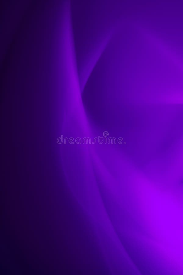 Purple abstract background with smooth lines, waves transitioning to black, gradient. Background for design with copy space. stock illustration