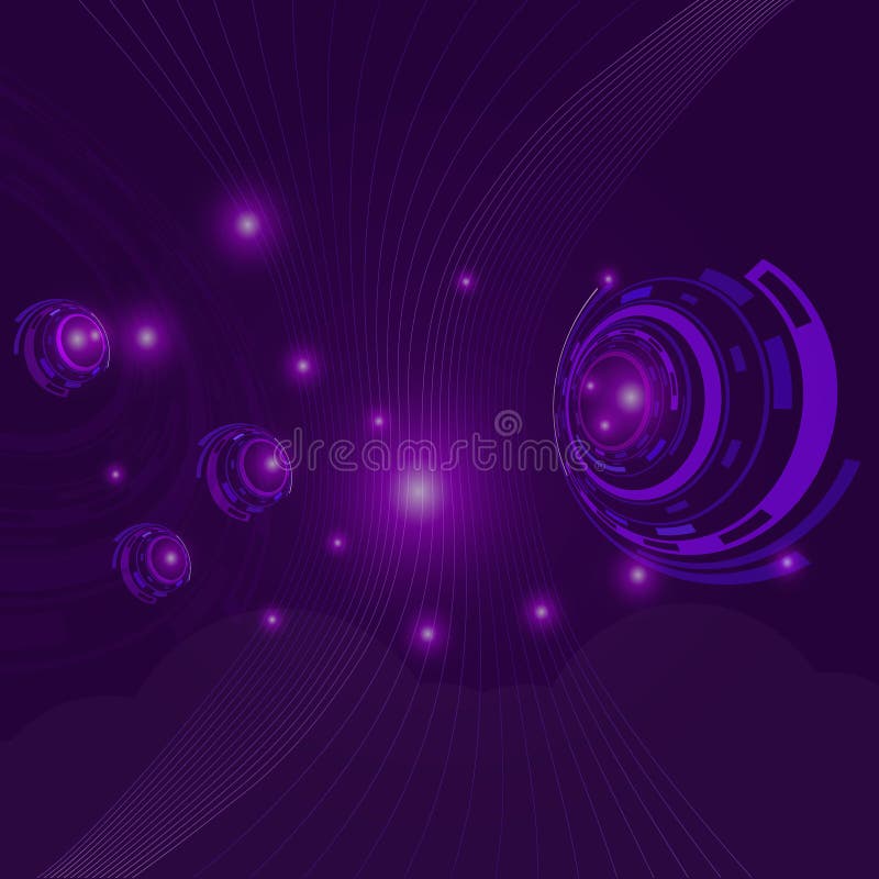 Purple Abstract Vector Communication Illustration Background Stock